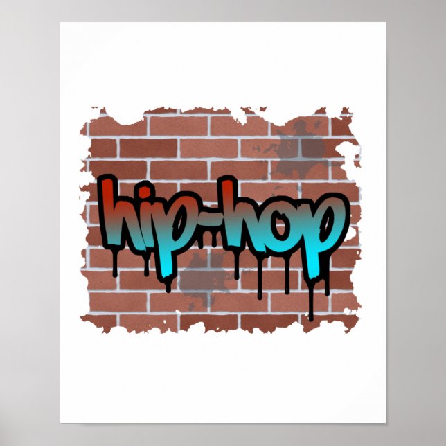 Hip Hop Graffiti-Design Poster (Vorne)