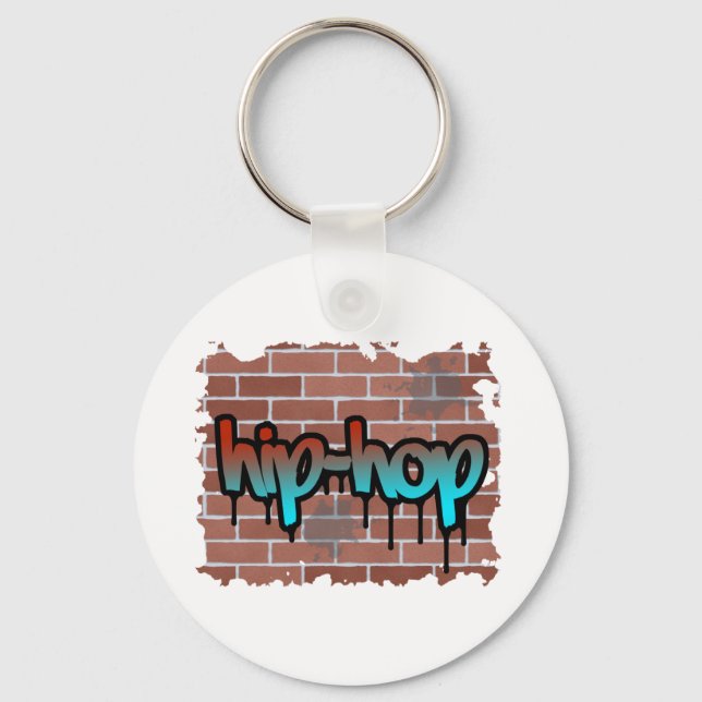 Hip Hop Graffiti-Design Schlüsselanhänger (Vorderseite)