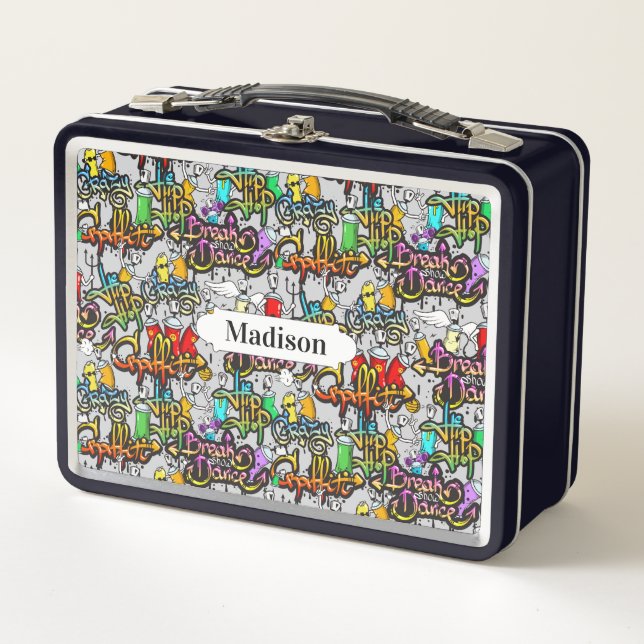 Hip Hop Graffiti individuelle Name Lunch Boxen (Vorderseite)