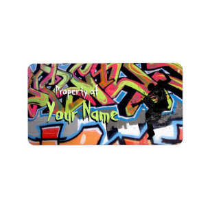 Hip Hop Graffiti Personalisierte Eigenschaft von Adressaufkleber