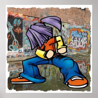Hip Hop Graffiti Poster