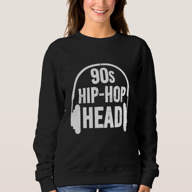 Hip Hop Head der 90er Sweatshirt (Vorderseite)