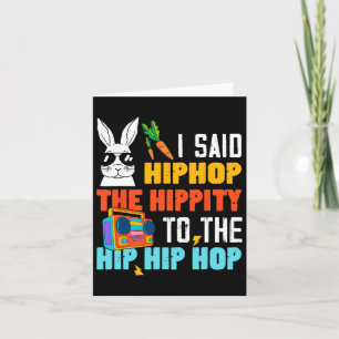 Hip Hop Hippity Funny Easter Bunny Boys Girls Kind Karte