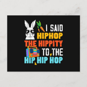 Hip Hop Hippity Lustiger Osterhase Jungen Mädchen Begleitkarte