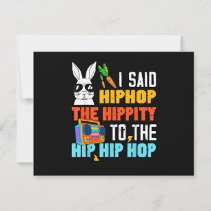 Hip Hop Hippity Lustiger Osterhase Jungen Mädchen Einladung
