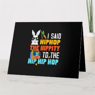 Hip Hop Hippity Lustiger Osterhase Jungen Mädchen Karte