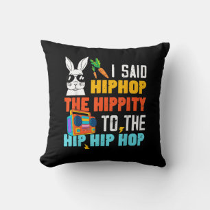 Hip Hop Hippity Lustiger Osterhase Jungen Mädchen  Kissen