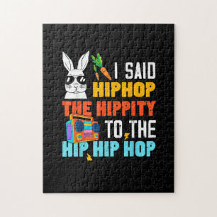 Hip Hop Hippity Lustiger Osterhase Jungen Mädchen Puzzle