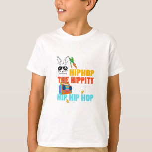 Hip Hop Hippity Lustiger Osterhase Jungen Mädchen T-Shirt