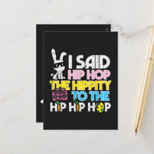 Hip Hop Hippity Osterhase Feiertagspostkarte