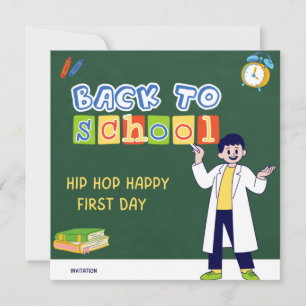 Hip Hop Hooray Happy First Day  Einladung