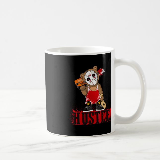 Hip Hop Hop Hockey Maske Teddy Bären Spaß Entrepre Kaffeetasse (Rechts)