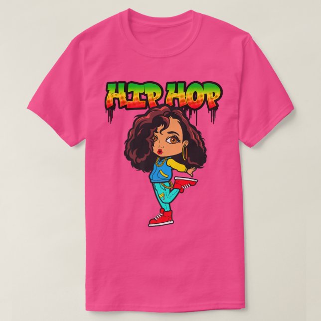 Hip Hop ist mein Jam Rap Musik tanzen Melanin Brow T-Shirt (Design vorne)