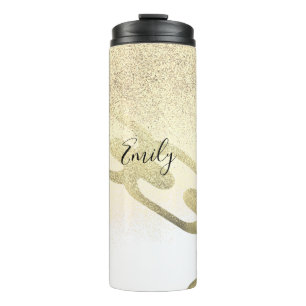 Hip Hop Kette falsche Glitzer Monogramm Name Thermosbecher