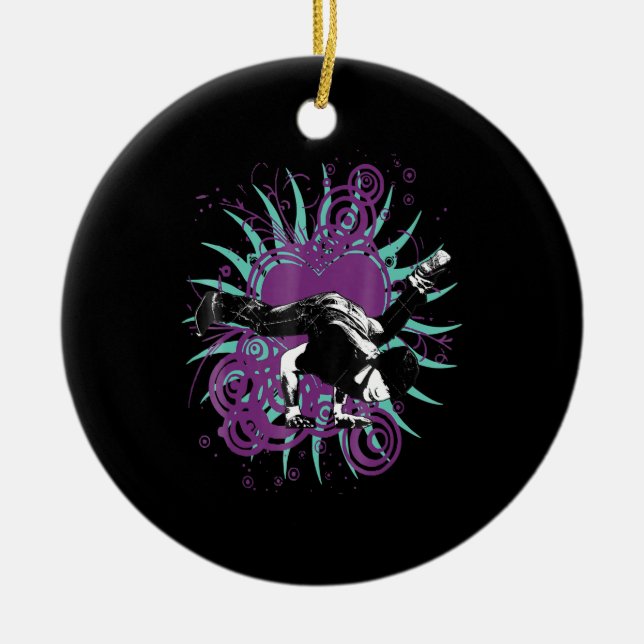 Hip Hop Lover | Breakdance Hip Hop Cool Novelty Keramik Ornament (Vorne)