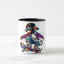 Hip-Hop Monkey on Wheels: Bold Streetwear for Tren