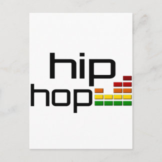 Hip Hop Music with Stereo Equalizer Postkarte