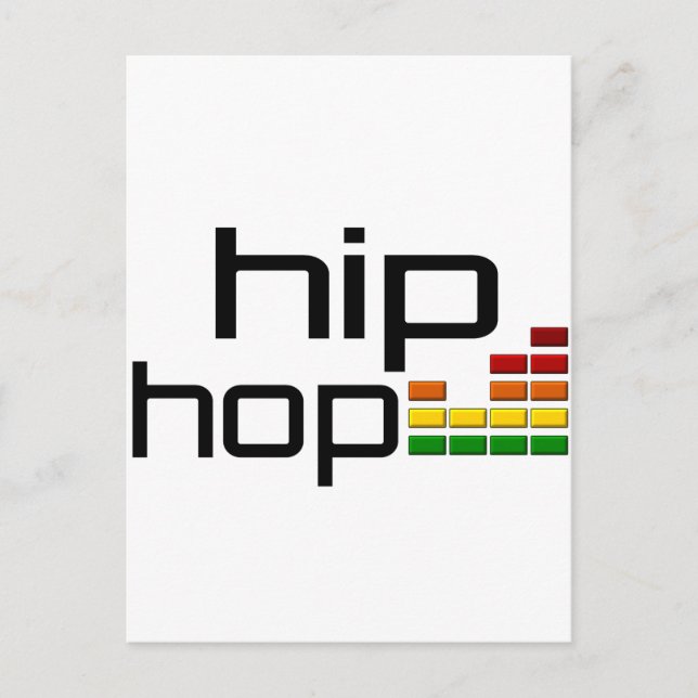 Hip Hop Music with Stereo Equalizer Postkarte (Vorderseite)