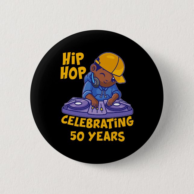 Hip Hop Musik 50 Jahre Schwarze Geschichte Dj Da Button (Vorderseite)