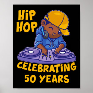 Hip Hop Musik 50 Jahre Schwarze Geschichte Dj Da Poster