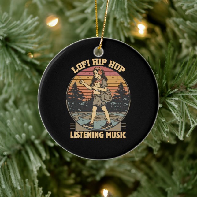 Hip Hop Musik Keramik Ornament (Baum)
