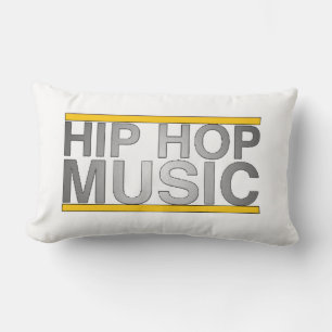 Hip Hop Musik (weiß - schwarz, 2 Seiten) Kissen
