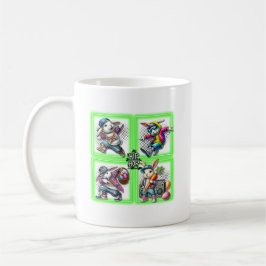 Hip Hop Oaster Bunny Buddies, Neon Green | Kaffeetasse
