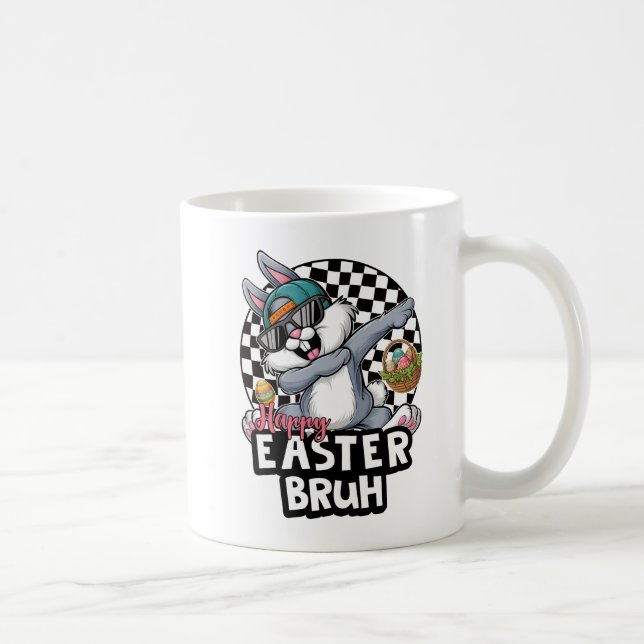 Hip Hop Oaster Bunny Rabbit Bruh Kaffeetasse (Rechts)