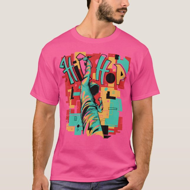 Hip Hop Old School Rapper Design T-Shirt (Vorderseite)