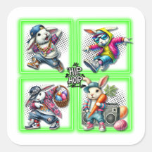 Hip Hop Oster Bunny Buddies, Musik, Neon Green |