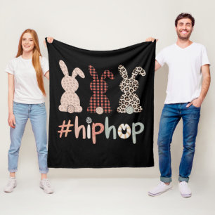 Hip Hop Osterhase Frühling Süß Fleecedecke