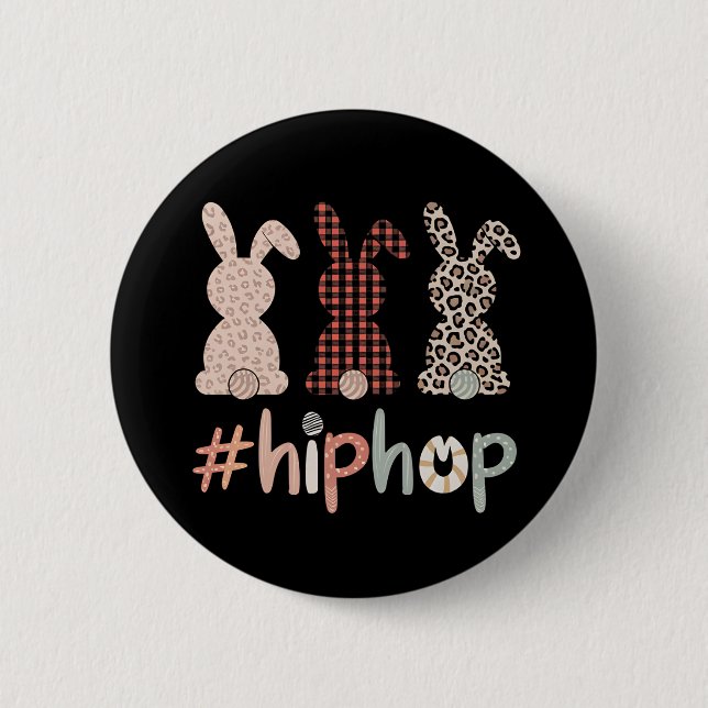 Hip Hop Ostersonniger Frühling Niedlich Button (Vorderseite)