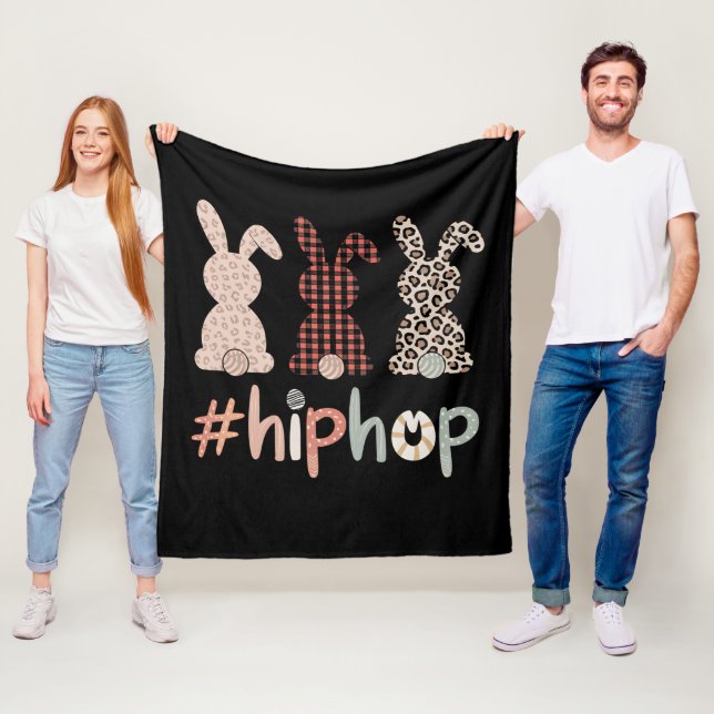 Hip Hop Ostersonniger Frühling Niedlich Fleecedecke (Beispiel)