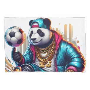 Hip Hop Panda Fußball Sommer Sport Kissenbezug