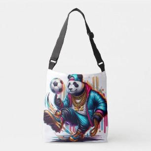 Hip Hop Panda Fußball Sommer Sportarten Tragetaschen Mit Langen Trägern