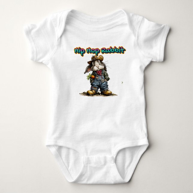 Hip Hop Rabbit  Baby Strampler (Vorderseite)