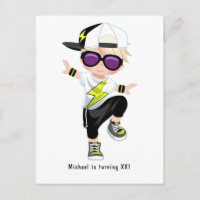 Hip Hop Rap Boy Break Tänzer Geburtstagsparty