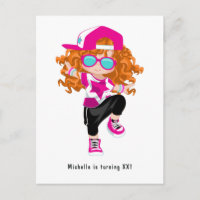 Hip Hop Rap Mädchen Breakdancer Geburtstagsfeier