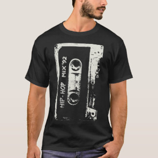 Hip Hop Rap Mixtape Cassette DJ Retro 90s T-Shirt