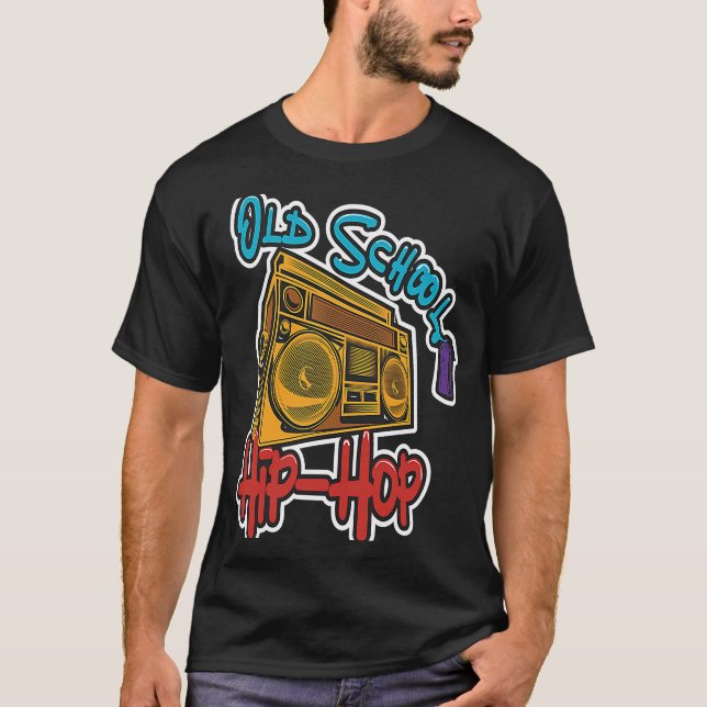 Hip Hop Retro Party Design 90er Jahre alten Rap Mä T-Shirt (Vorderseite)