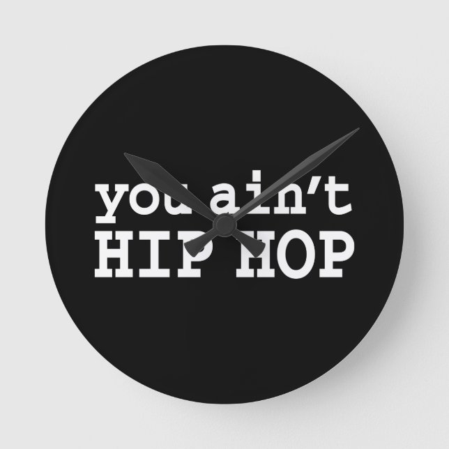HIP HOP RUNDE WANDUHR (Vorderseite)