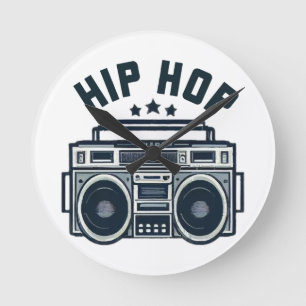 Hip-Hop Runde Wanduhr