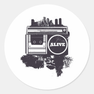 HIP HOP RUNDER AUFKLEBER