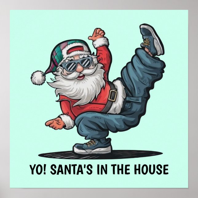 Hip Hop Santa Claus Poster (Vorne)