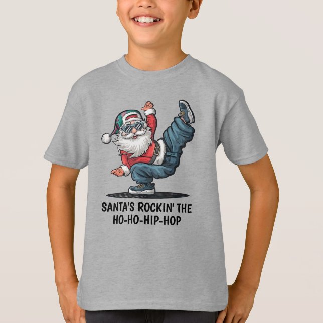 Hip Hop Santa Claus T-Shirt (Vorderseite)