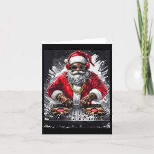 Hip Hop Santa Dj Weihnachten Karte