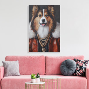 Hip Hop Shetland Sheepdog   Sheltie Leinwanddruck