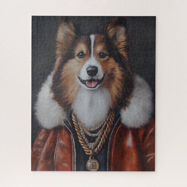 Hip Hop Shetland Sheepdog | Sheltie Puzzle (Vertikal)