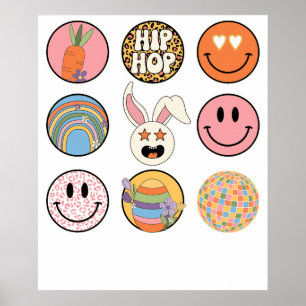 Hip-Hop-Smiley, Retro, Vintage Poster