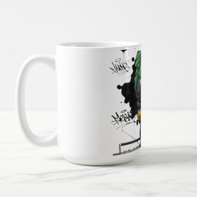 Hip-Hop Snoopy Urban Street Art Illustration Kaffeetasse (Links)